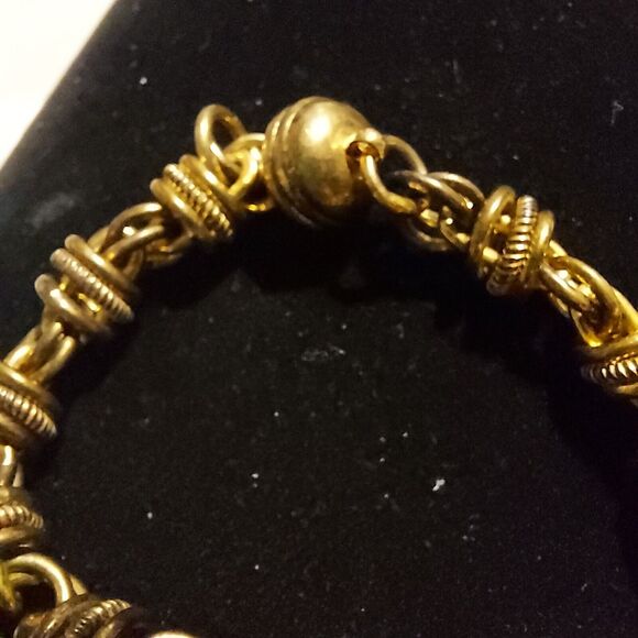 Italy .925 Open Links with Spacers Bracelet - Picture 5 of 9